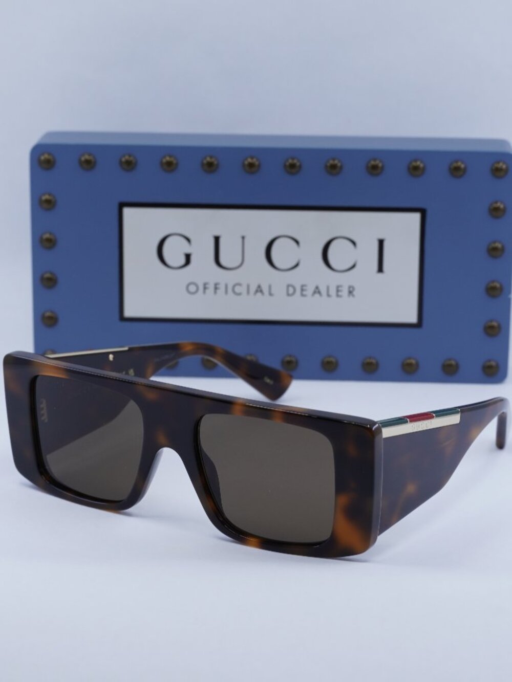 Gucci GG1888S 002 Rectangle Sunglasses - Havana/Brown